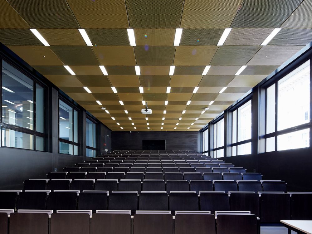 Deckenverkleidung mit Streckmetall TU Graz